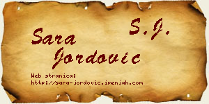 Sara Jordović vizit kartica